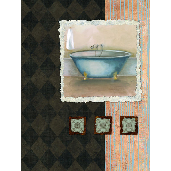 Wildon Home® Bathtub Collage 1 Wrapped Canvas Print Wayfair